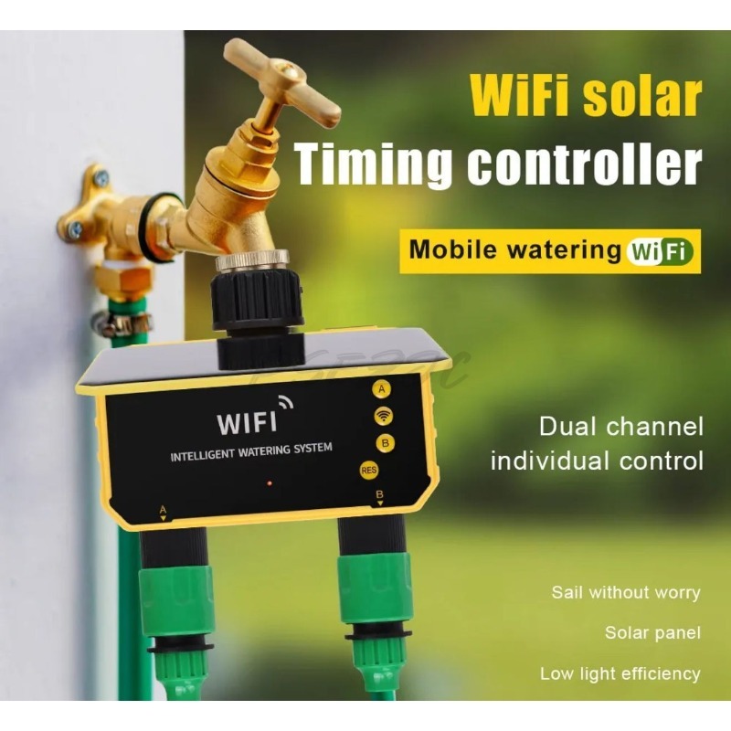 WiFi Solar Water Valve Irrigat - đánh giá và giá Timer Dual Outlet