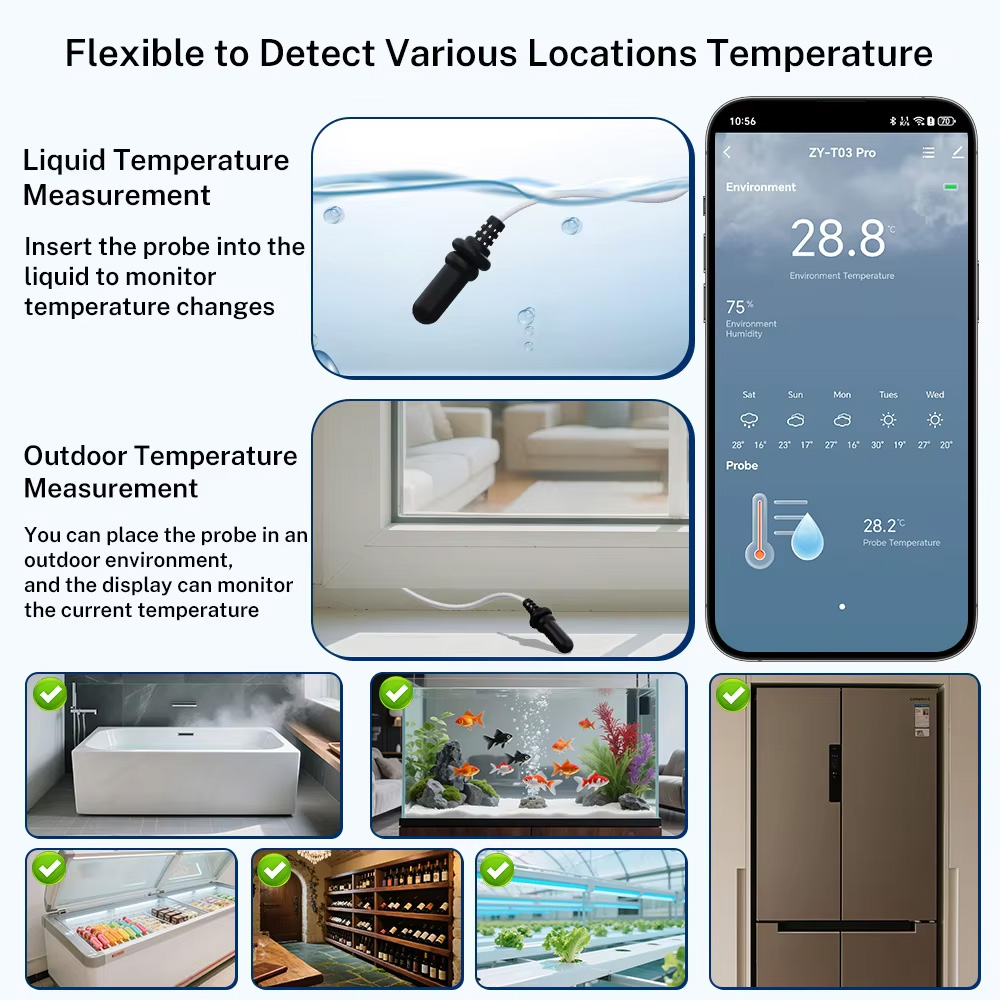 External Waterproof Probe Temp - đánh giá và giá Digital Hygrometer Probe