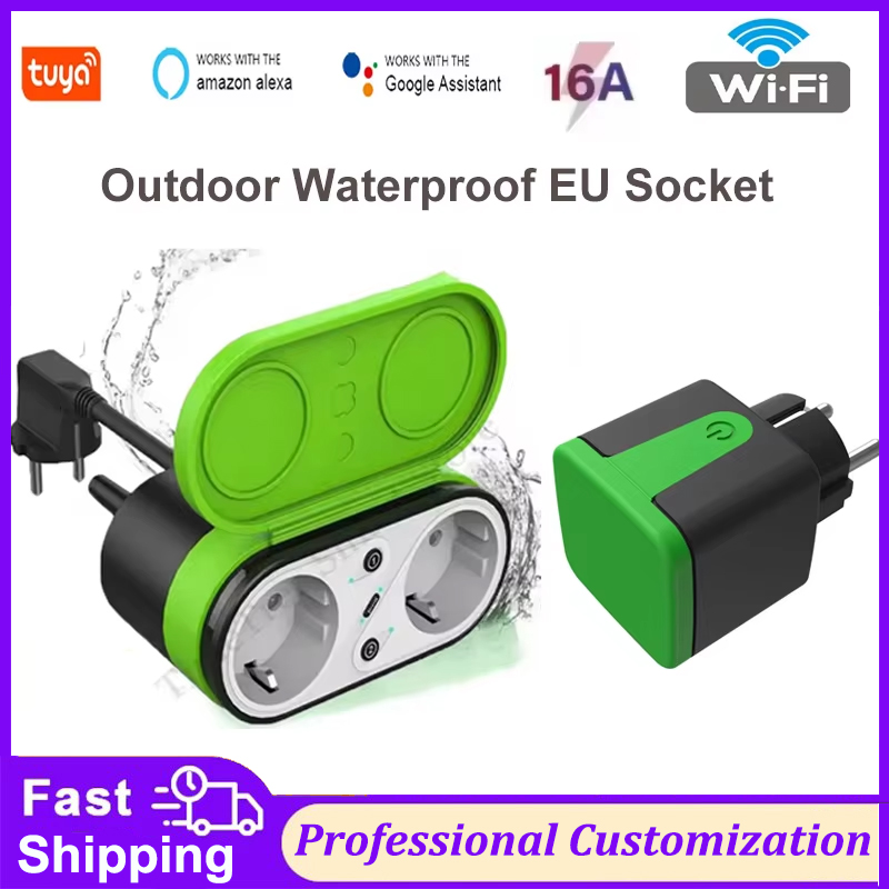 Tuya EU 16A Wifi Smart Outdoor - đánh giá và giá Timer Dual Outlet
