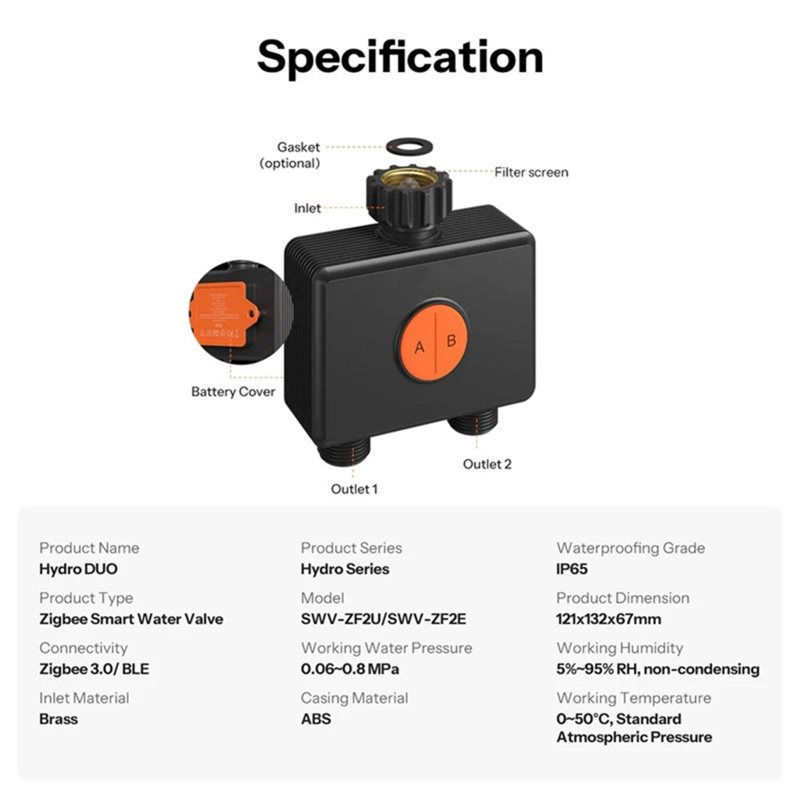 A59Z-IP65 Rated Zigbee 3.0 Hyd - đánh giá và giá Timer Dual Outlet